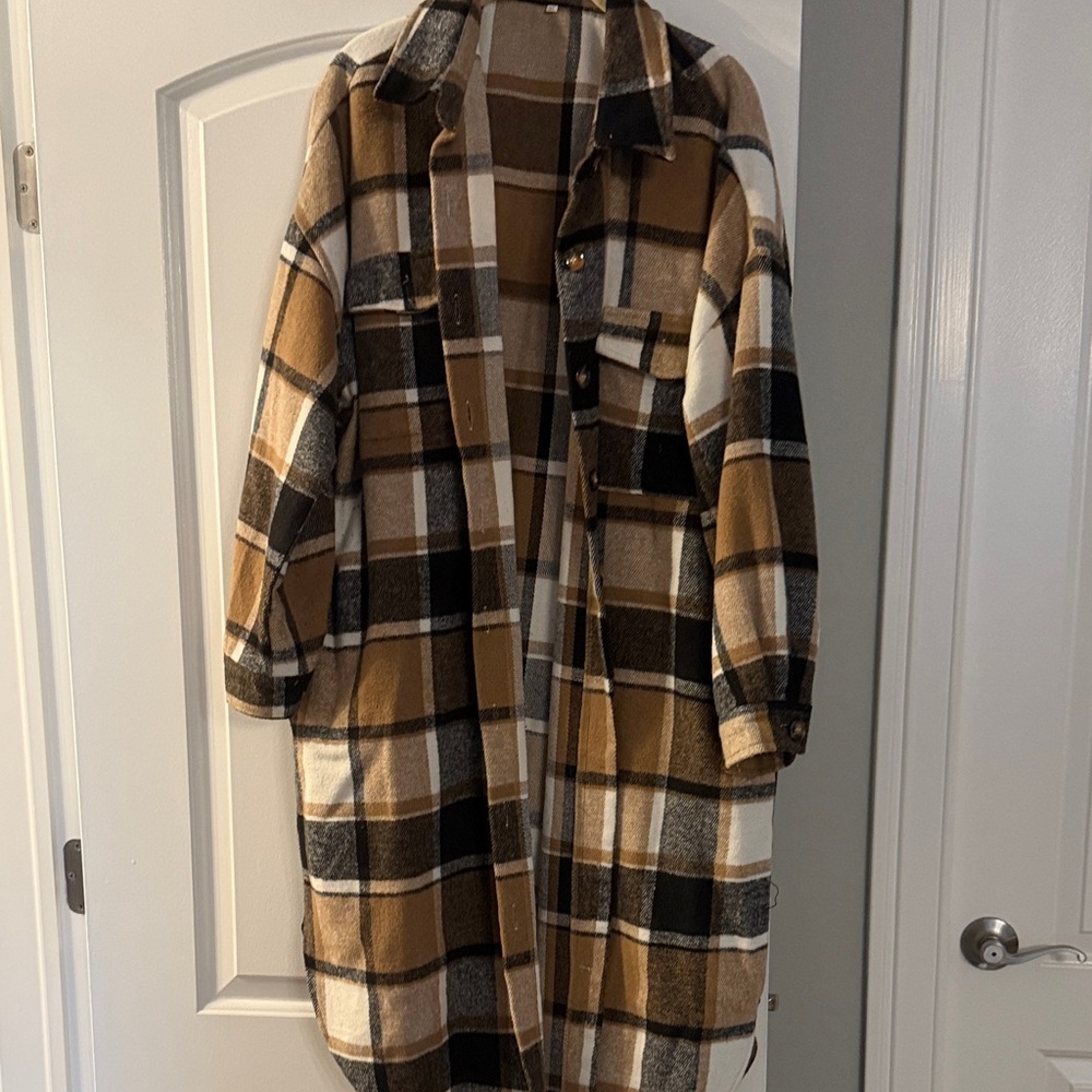 Plaid Longline Coat